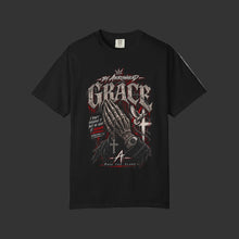 Load image into Gallery viewer, Faith Prayer T-Shirt — "By Amazing Grace" Christian Graphic Tee
